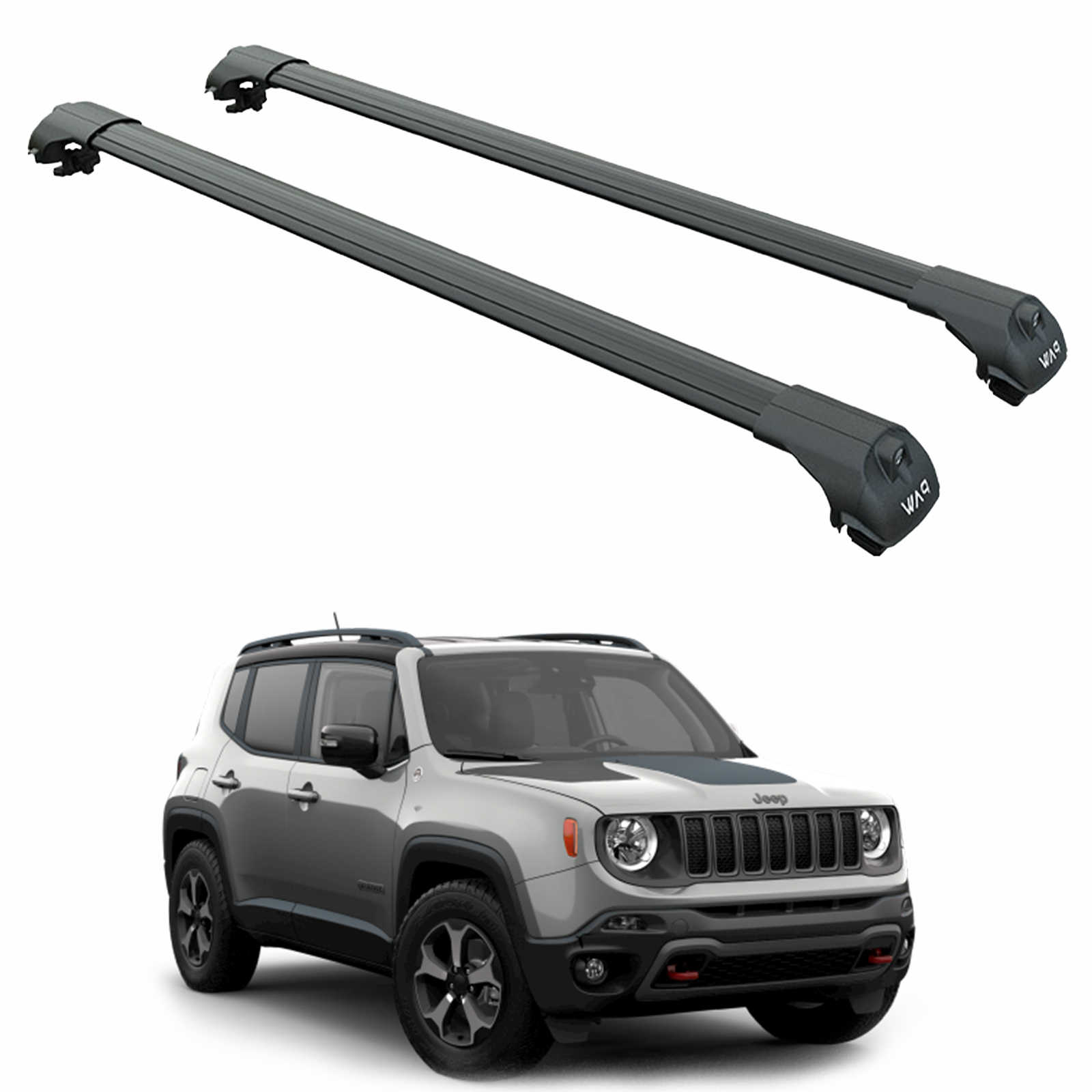 For Jeep Renegade (2015-2023) Roof Rack Cross Bars Raised Rail, Black For Jeep Renegade (2015-2023) Roof Rack Cross Bars Raised Rail, Black